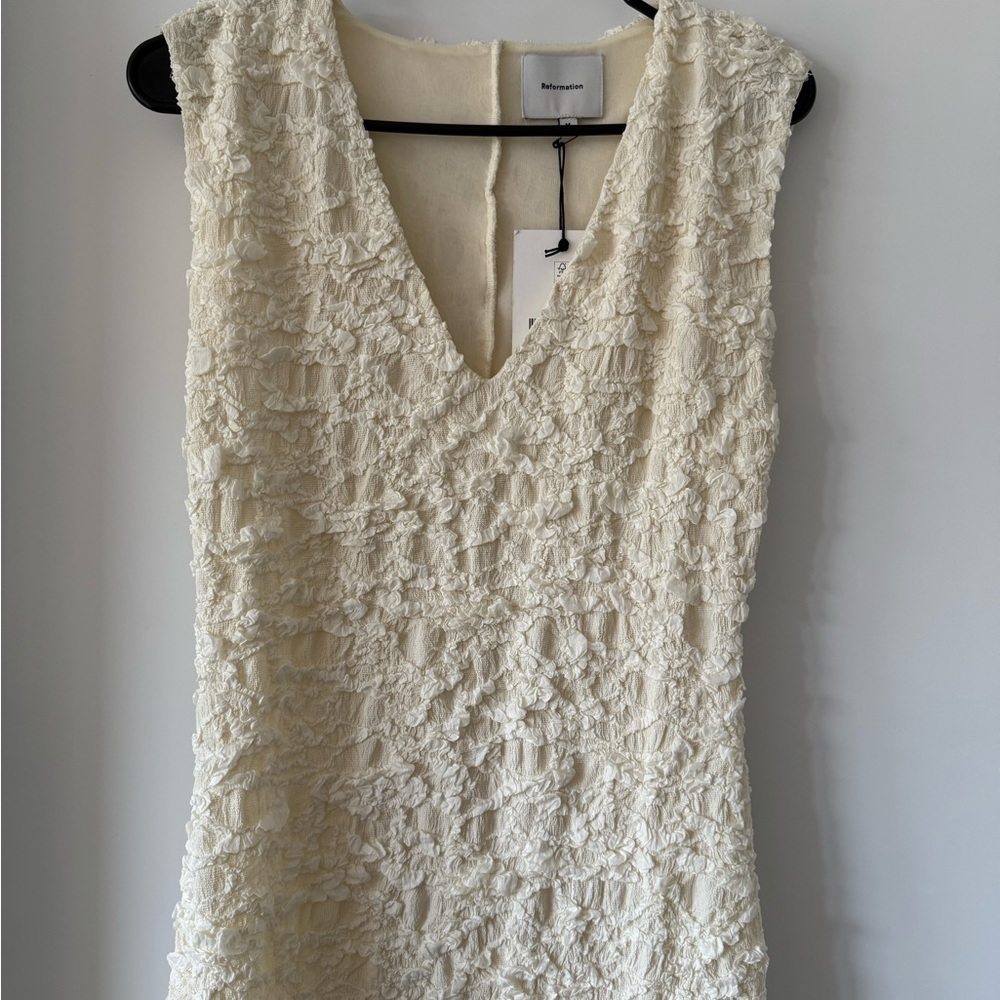 NWT Reformation Cream Dress - Picture 2 of 5